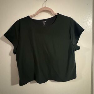 Old Navy Dark Green Activewear Crop Top